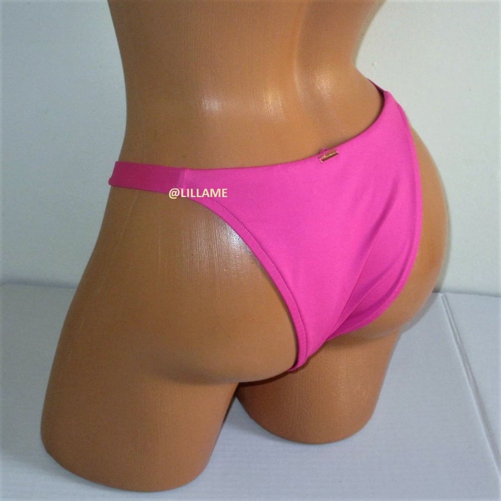 Victorias Secret Brazilian Swim Bikini Bottom Size XL Adjustable Sides Pink